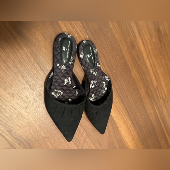 H&M x Brock Collection Black Pointed Mules Slip on Shoes Size 8 - Picture 4 of 4